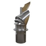 Chapeau de chemine auto - ajustable en acier 250mm base push - in