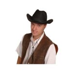 Chapeau de cow - boy noir adulte - accessoire de dguisement - marque - modle - intrieur - homme