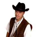 Chapeau de cowboy - 1er prix - noir - adulte