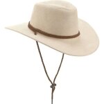 Accessoire - chapeau cowboy luxe beige en suede adulte