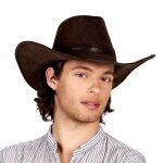 Chapeau de cowboy - boland - cow - boy - marron - adulte - simili cuir