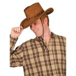Chapeau de cowboy - boland - cow - boy - marron - mixte - accessoire de dguisement