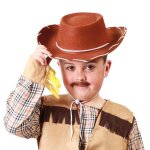 Chapeau cowboy enfant marron chocolat