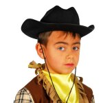 Chapeau de cowboy - enfant - noir - modle cow - boy - utilisation extrieur - mixte