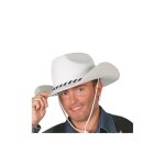 Chapeau cowboy en feutre blanc - accessoire pour panoplie de cow boy - adulte - extrieur
