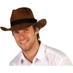 Chapeau cowboy indiana adulte marron chocolat Chapeau cowboy indiana adulte marron chocolat
