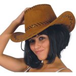 Chapeau cowboy marron simili cuir alpexe93