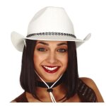 Chapeau de cowboy en velours blanc fiestas guirca - accessoire de dguisement pour enfant