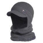 Chapeau dhiver pour hommes protection contre le froid chaud bonnet tricot polaire charpe paissie hommes ...