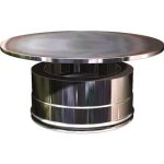 Chapeau evacuation fumisterie cheminee fumee poele simple en inox Ø 150 mm pour exterieur tubage maison ... Chapeau evacuation fumisterie cheminee fumee poele simple en inox Ø 150 mm pour exterieur tubage maison ...