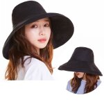 Chapeau femme anti - uv bob - noir - taille 56 - 58cm - id�al pour camping et voyage