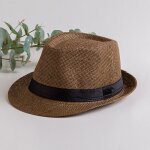 Chapeau femmes de paille style panama l�t� plage jazz plein air soleil - 616051 - funmoon
