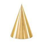 Chapeaux de fte en carton dors 16 cm - accessoire de fte - dcoration de fte