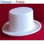 Chapeau gibus haut de forme blanc pour bébé t34 sans ruban - conscrits - déguisement Chapeau gibus haut de forme blanc pour bébé t34 sans ruban - conscrits - déguisement