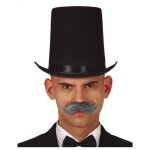 Chapeau haut de forme noir rocambole - fiestas guirca - accessoire de dguisement pour homme