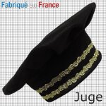 Chapeau de juge - achetez français - accessoire de déguisement - noir Chapeau de juge - achetez français - accessoire de déguisement - noir