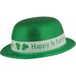 Chapeau melon paillett� saint patrick - f�te de la bi�re - mixte - vert - adulte