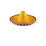 Chapeau mexicain moyen jaune - sombreros siver cb - adulte - garantie 2 ans - carnaval