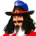 Chapeau - marque - mousquetaire - feutre noir - adulte - mixte