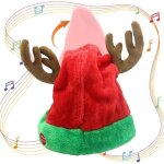 Chapeau de no�l - interactif - musical - rouge - confortable - pour adultes