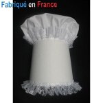 Chapeau normande blanc - accessoire dguisement artisanal adulte