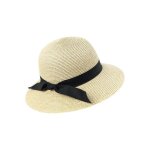 Chapeau de paille femme � large bord pliable - chapeau d�t� protection solaire uv ajustable 57 - 59cm ...