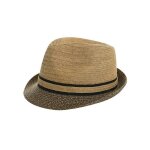 Chapeau de paille homme fedora trilby panama style et� bord court anti - uv protection solaire plage ...