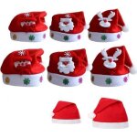 Chapeau de pre nol - 8pcs - rouge - peluche - dcoration de fte pour enfant et adulte