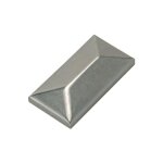 Chapeau de pilier rectangulaire - acier - 50 x 100 mm - gris - À peindre ou galvaniser Chapeau de pilier rectangulaire - acier - 50 x 100 mm - gris - À peindre ou galvaniser
