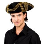 Chapeau pirate tricorne - royal fortune - homme - noir - extrieur