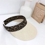 Chapeau de plage pour femmes funmoon - version coréenne - motif léopard - protection solaire - paille ... Chapeau de plage pour femmes funmoon - version coréenne - motif léopard - protection solaire - paille ...