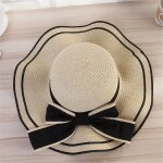 Chapeau de plage en paille pour femme - funmoon - panama fedora gangster - protection solaire - fashion ...