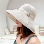 Chapeau de soleil pour femmes funmoon - protection uv - collection Été - large bord en maille - motif ... Chapeau de soleil pour femmes funmoon - protection uv - collection Été - large bord en maille - motif ...