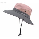 Chapeau de soleil - femmes - pliable - protection uv - large bord - rose