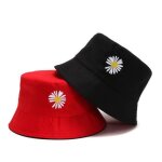 Chapeau de soleil - non spcifi - bob rversible - rouge pquerette - 100% coton - mixte