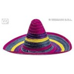 Chapeau sombrero en paille adulte - multicolore - extrieur - blanc - mixte