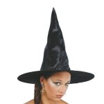 Chapeau de sorcire noir - fiestas guirca - accessoire de dguisement - femme - taille unique adulte