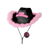 Chapeau girly miss anniversaire noir