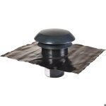 Chapeau de toiture plastique finition ardoise - diamtre 160 mm - cara - anjos