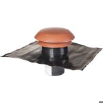 Chapeau de toiture plastique finition tuile - diamtre 125 mm - cara - anjos