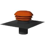 Chapeau toiture sortie dair 160 rouge - atlantic vmc