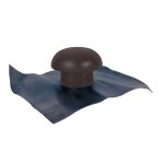 Chapeau de ventilation tuile col �tanch� 400x330 mm �80 avec moustiquaire - pvc nicoll cdt8m