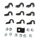 Cavaliers de fixation + vis pour filet de protection