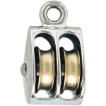 Chapuis - poulie � oeil 2 galets zamak nickel� �25mm p / corde �6mm bl1