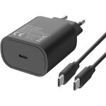 Chargeur - samsung - 25w usb c - charge rapide pd - compatible galaxy s20 / s21 / s22 - noir