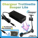 Chargeur 42v beeper lite pour trottinette lectrique beeper lite 36v [chargeur 42v pour batterie 36v] ...
