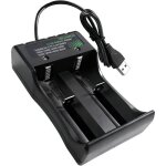 Chargeur accu 18650 chargeur de batterie 2 slots pour aa aaa piles rechargeables li - ion universel 3. ...