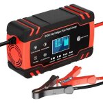 Chargeur batterie intelligent 12v / 24v 8a booster d�marrage mainteneur portable �cran lcd voiture moto ...