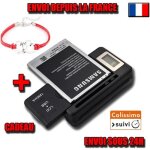 Chargeur de batterie universel port usb et lcd pour smartphone et appareil photo hq