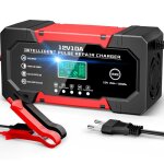 Chargeur de batterie voiture 10a 12v lifepo4 chargeur intelligent pour auto moto avec 5 modes r�paration ...